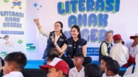 BRI Peduli hadir di SDN 1 Malaka, NTB, untuk tingkatkan literasi anak negeri! Dukung pendidikan berkualitas, perkuat guru, dan lengkapi fasilitas sekolah. (Dok. BRI)